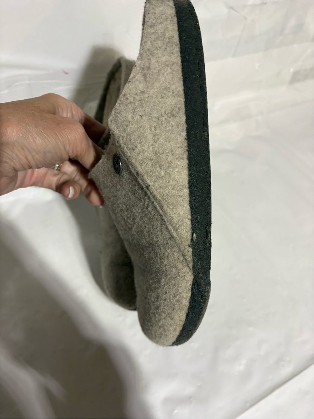 Birkenstock Felt Slip-On Clog in Beige - Picture 6 of 16